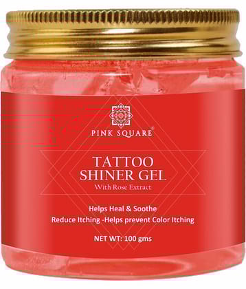 pink square Tattoo Shiner Gel With Rose Extract Permanent Body Tattoo