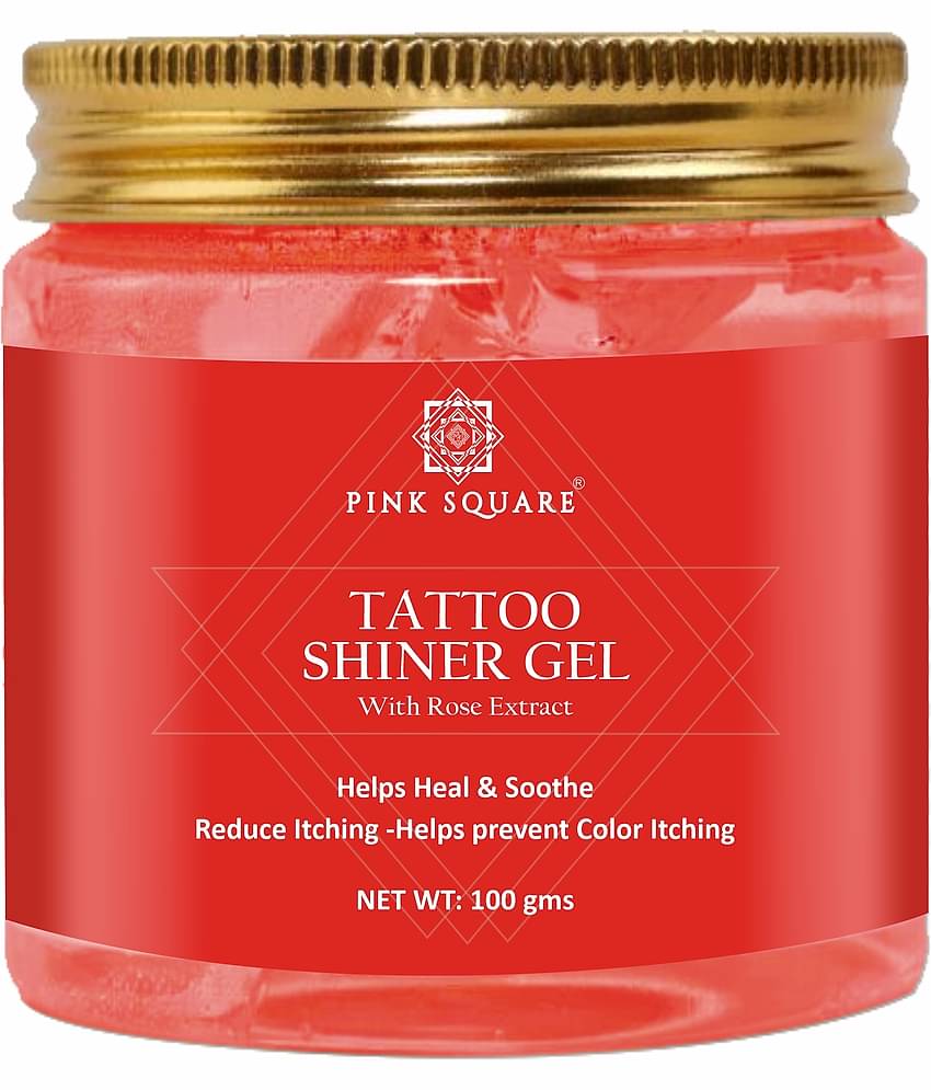 pink square Tattoo Shiner Gel With Rose Extract Permanent Body Tattoo