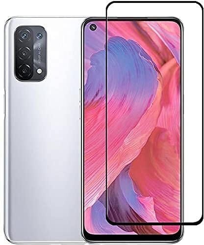 PLUGTECH Advanced Tempered Glass With Anti-Explosion 9H Hardness Edge-To-Edge Coverage Screen Guard for OPPO A74 4G