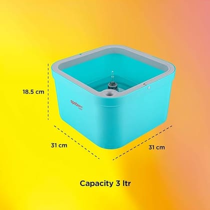 Fresh Flow Square with Bucket 3 L, Flexible Kitchen tap Flat Squeeze Mop Bucket System Cleaning Supplies, Mop Head,Pocha for Floor Cleaning with 2 Reusable Pads Clean Fresh Flow Square with Bucket 3 L, Flexible Kitchen tap Flat Squeeze Mop Bucket System Cleaning Supplies, Mop Head,Pocha for Floor Cleaning with 2 Reusable Pads Clean