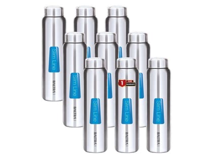 BALTRA Relax Stainless Steel Fridge Water Bottle (750 ML, Pack of 9) Rust-Resistant, BPA-Free, Leak-Proof & Lightweight Refrigerator Bottle BALTRA Relax Stainless Steel Fridge Water Bottle (750 ML, Pack of 9) Rust-Resistant, BPA-Free, Leak-Proof & Lightweight Refrigerator Bottle