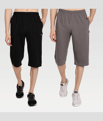 Zeffit - Multi Cotton Blend Men's Three-Fourths ( Pack of 2 )