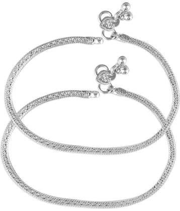 Vighnaharta - Silver Anklets ( Pack of 1 )