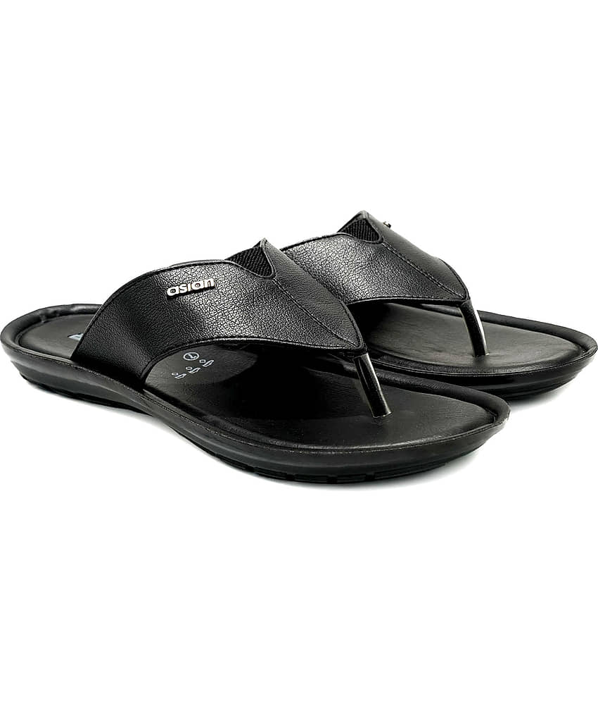 ASIAN Black Men's Thong Flip Flop
