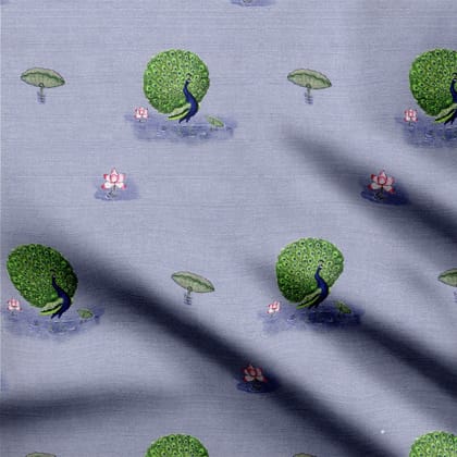 Peacock Pichwai-Cotton