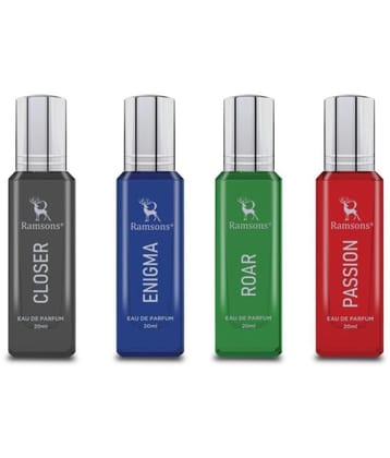Ramsons - PREMIUM FOR MEN Gift Set EDP | 20 ML each x 4 variants | A Set of 4 Premium Perfumes
