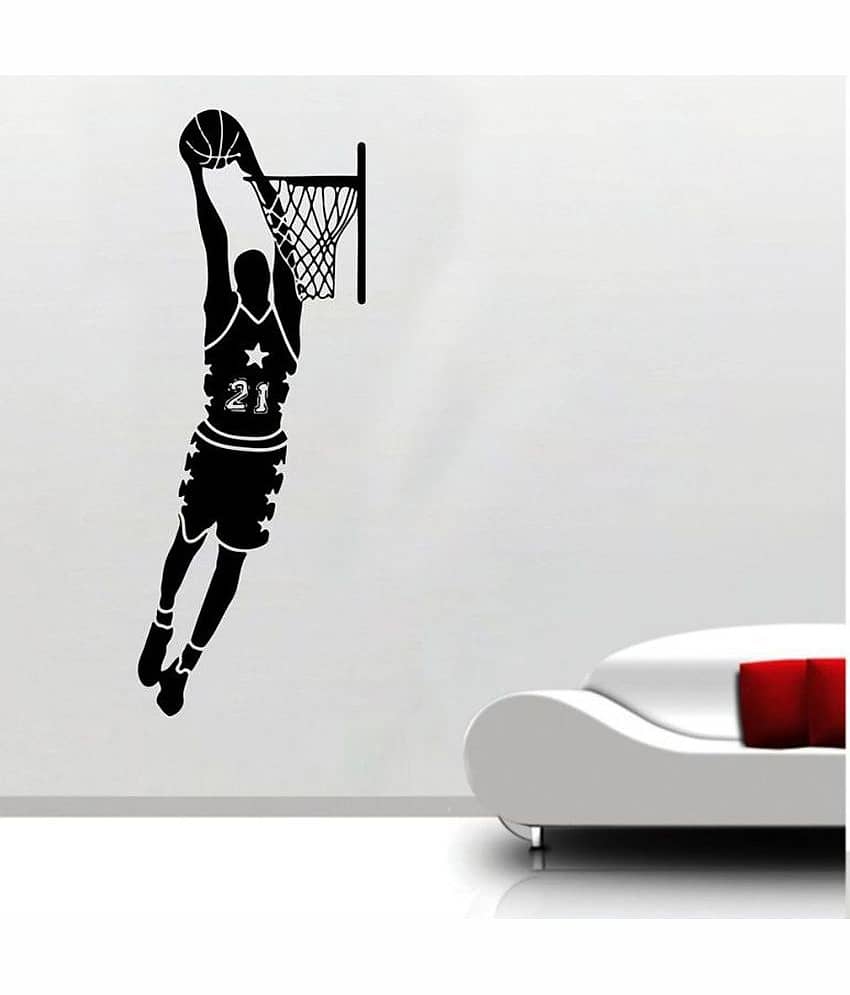 Decor Villa Playing basket ball Vinyl Wall Stickers