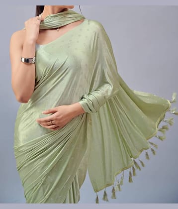 Parmila Fashion Silk Embellished Saree With Unstitched Blouse Piece ( Yellow )