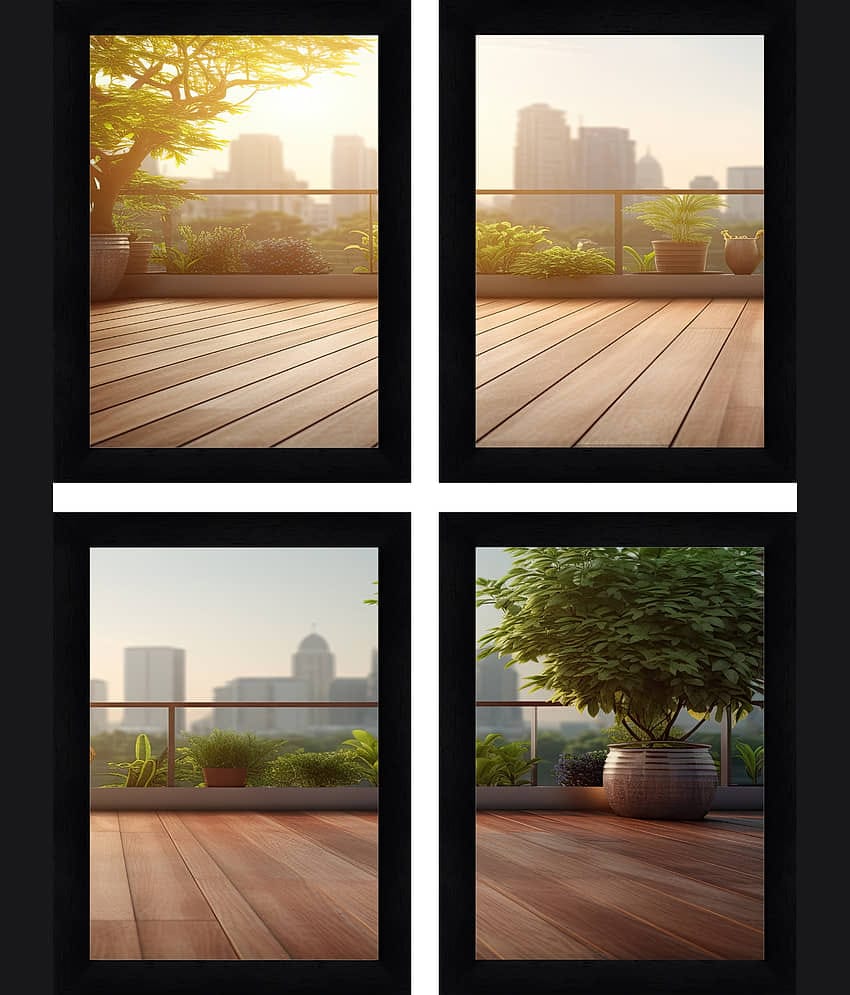 Indianara Wood Black Photo Frame Sets - Pack of 1