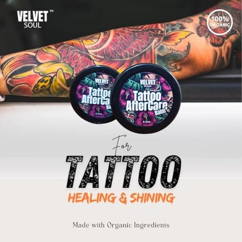 Velvet Soul Tattoo Aftercare Balm | Promote Tattoo Healing & Shine | Natural Ingrediants - 8g