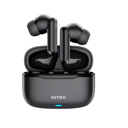 Intex Buds NEO TWS Bluetooth Earbuds with AI ENC, Deep Bass, Type-C Charging, 32H Playtime, Low Latency, Touch Control, Voice Assistant, Wireless Earphones (Black)