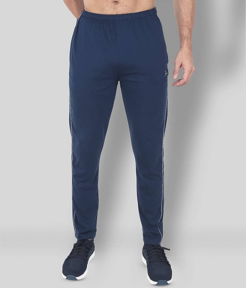 Zeffit - Navy Blue Cotton Blend Men's Trackpants ( Pack of 1 )