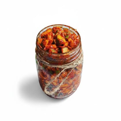 Handcrafted Traditional Mango Pickle - 500 gm - One glass jar