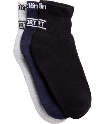 Texlon - Multicolor Terry Men's Ankle Length Socks ( Pack of 3 )