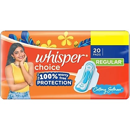 Whisper Choice Wings Sanitary Pads, 20 pcs