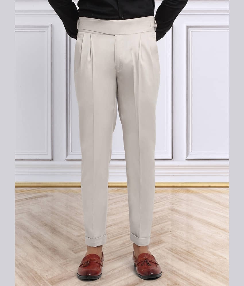 Klotthe Slim Men's Formal Trouser - Cream ( Pack of 1 )