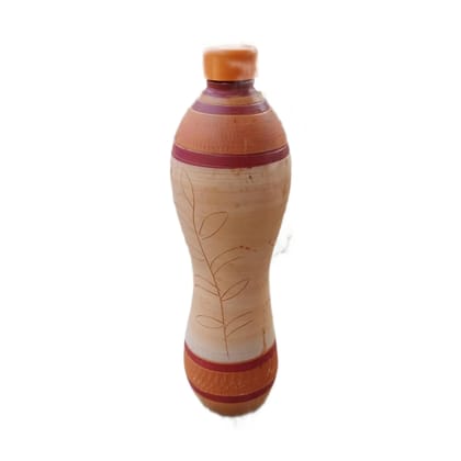 LAKSHMIPOTS ITEMS Clay Water Bottle Handcrafted Indian EcoFriendly Drinkware