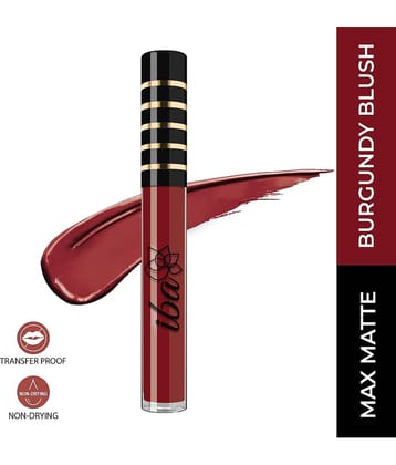 Iba Maxx Matte Liquid Lipstick Burgundy Blush, 2.6 ml , Transfer Proof , Non Drying (Pack of 1)