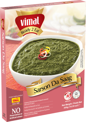 VIMAL Ready to Cook and EatSarson Da Saag Instant Mix Vegetarian with No Added Preservative and Colours - 300g(Pack of 4)
