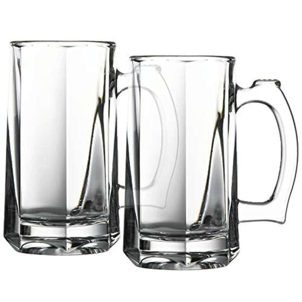 Heavy Base Beer Glass,400 ML,Set of 1,Italian Style Jumbo Beer Mug with Handle,Elegant & Durable Glassware for Beer, Lager & Ales,Perfect for House Parties & Restaurants,Ideal for Gift