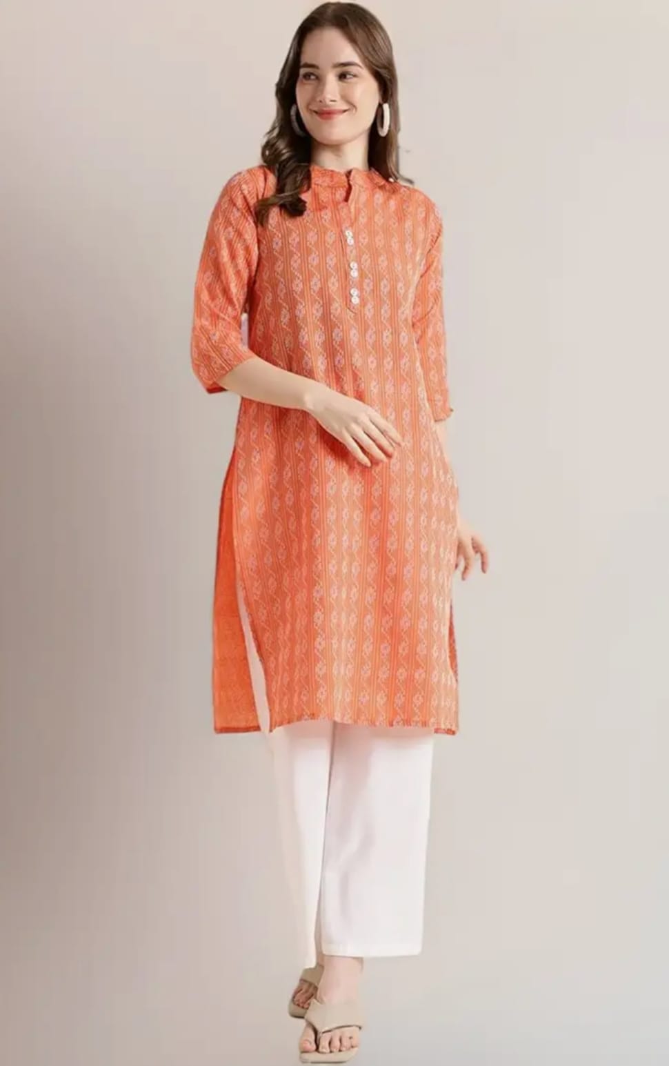 Cotton Blend Straight kurti