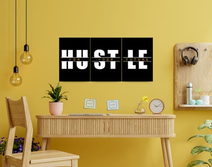 "HUSTLE For Your Future"- Shiny & Sturdy Metallic Poster  Art That Pops & Sticks-A3