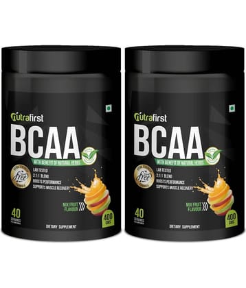 Nutrafirst BCAA workout proteins with Mixed Fruit Flavored 400 gm Pack of 2