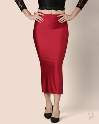 Straight Fit Saree Shaper - Red Velvet-S / Red Velvet