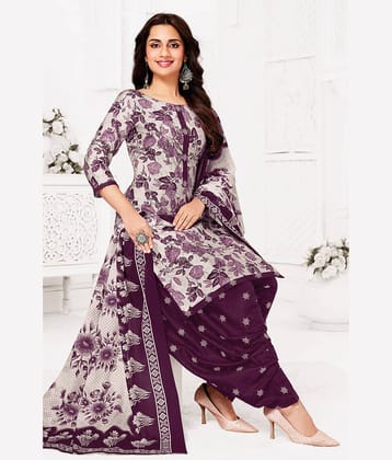 shree jeenmata collection Women Cotton Printed Straight Kurti With Patiala Salwar ( Grey )