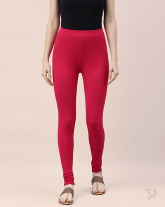 Viscose Churidar Legging - Rose Syrup-S / Rose Syrup