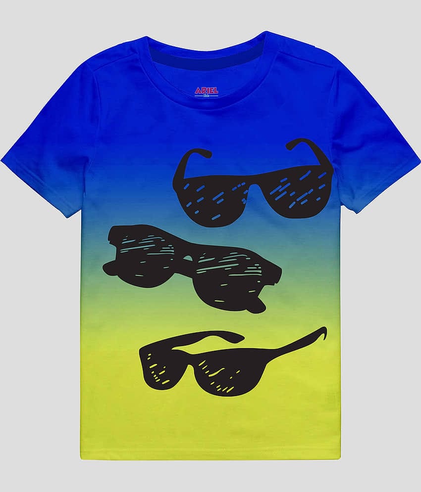 Ariel Pack of 1 Boys Cotton T-Shirt ( Yellow )