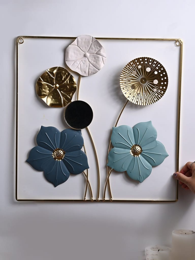 Golden Blossom - Rectangular Wall Plaque