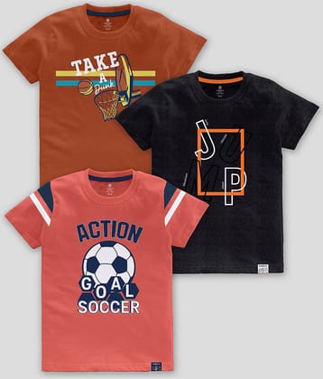 CODEZ Pack of 3 Boys Cotton Blend T-Shirt ( Multicolor )