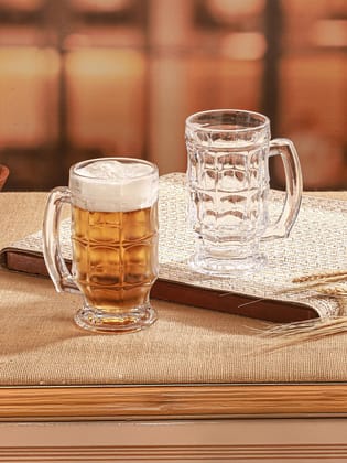 Oaken Clear Beer Mug- Pack of 2