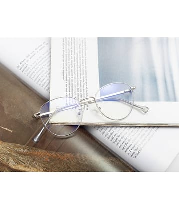 Admire Silver Full Rim Oval Computer Glasses ( Pack of 1 )