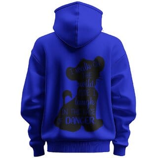 BULL CLOTHING Mens I Walk On The Wild Side Premium 280 GSM Fleece Dark Blue Hoodie for Ultimate Comfort and Style (XL)