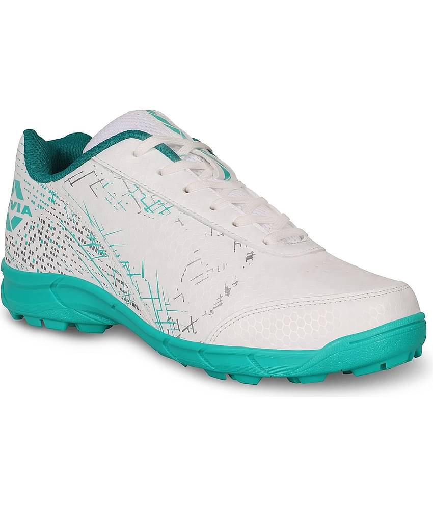 Nivia BOUNCE White Cricket Shoes