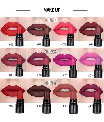 Play Run Minis Pout Party Matte Lipstick Highly Pigmented Mini Lipsticks (Set of 12 )