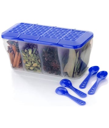 MAGICSPOON Plastic Blue Multi-Purpose Container ( Set of 1 )