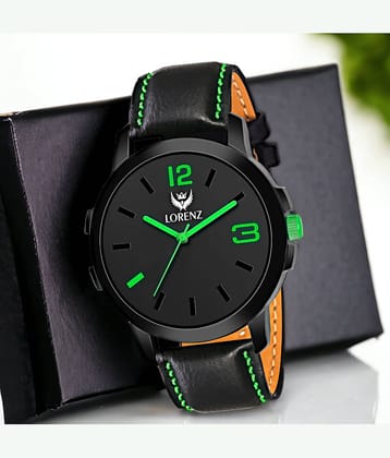 Lorenz Black PU Analog Men's Watch