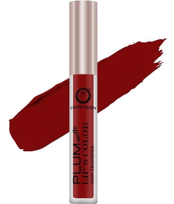 Colors Queen Plum Matte Nontransfer Water Proof Liquid Matte Lipstick 7ml Blissfull Berry (Shade-22)
