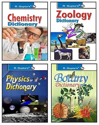 Pocket Book - Physics, Botany, Zoology, Chemistry Dictionary (Set of 4 Books) [Paperback] [Jan 01, 2019] Bhawna Saxena