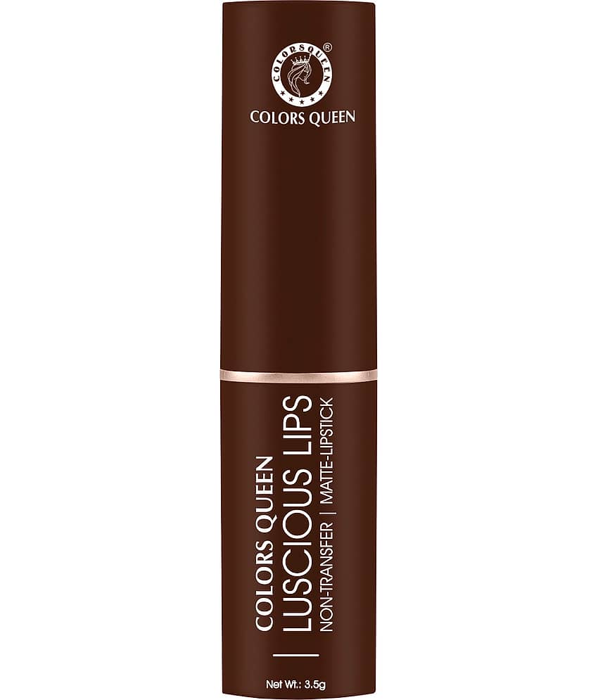 Colors Queen Luscious Lips Non Transfer Creamy Matte Lipstick 3.5g, Espresso, (Shade - 25)