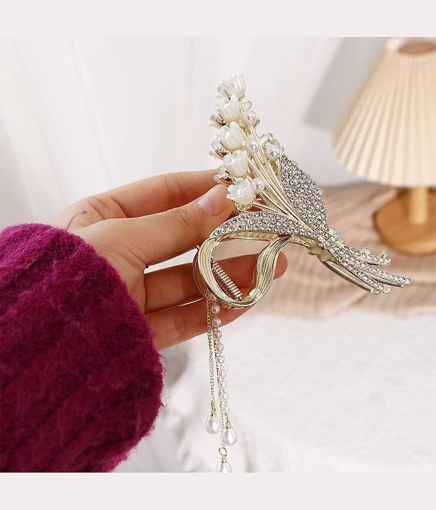 Rhosyn Gold Women's Hair Clip ( Pack of 1 )