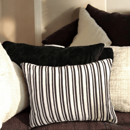 14 x 20 inch stripes brown velvet lumber cushion cover/ sham-14 x 20 inches