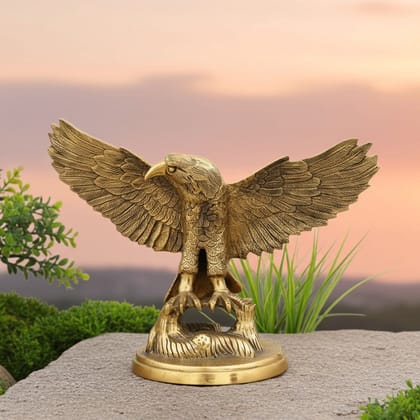 Brass Showpiece Table Decor Eagle Statue (ANMAS006 Z)