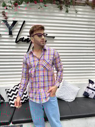 Multi Color Classic Check Casual Shirt - S