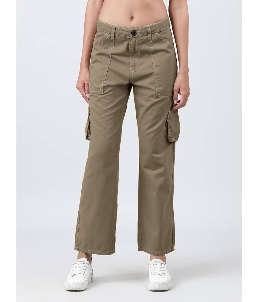Bene Kleed Women Straight Fit Carpenter Style Trouser with Contrast Stitch