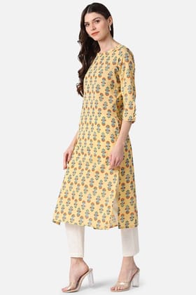 Women Cream Printed Daily Wear Kurti VCK1572 Women Cream Printed Daily Wear Kurti VCK1572