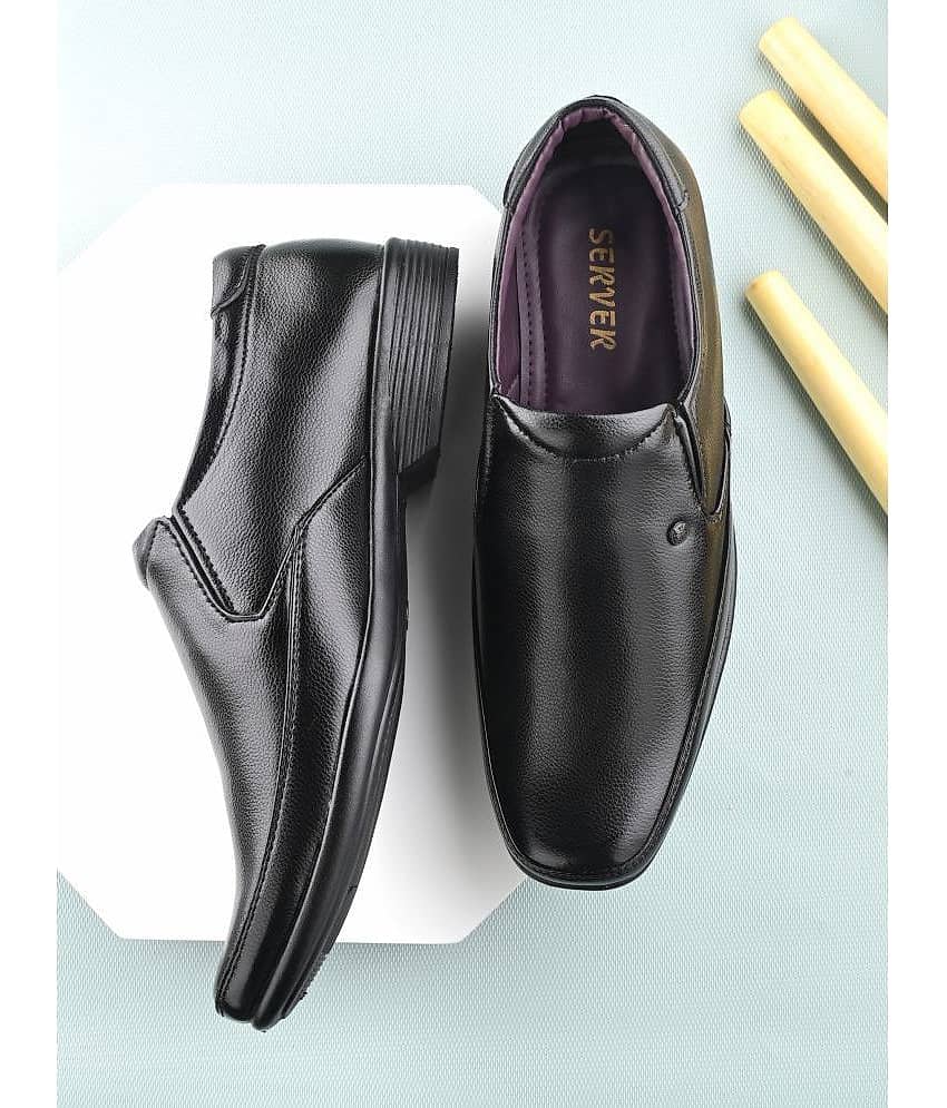 server Black Men's Slip On Formal Shoes